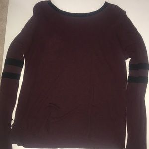 Forever 21 Maroon Long Sleeve T-shirt